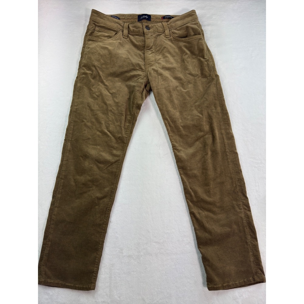 34 Heritage Courage Mid-Rise Straight Corduroy Pants Tan Brown Mens 34x30